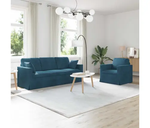 Dīvāns 2 Pcs Zila Vidaxl