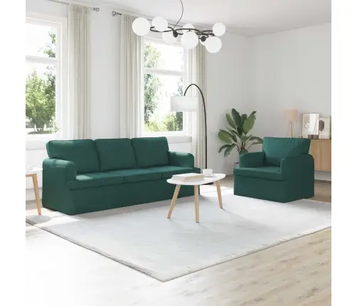 Dīvāns 2 Pcs Tumši Zaļš Metāls Vidaxl