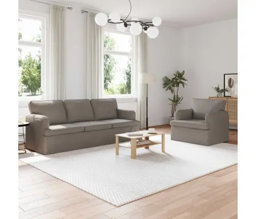 Dīvāns 2 Pcs Pelēkbrūna Metāls Vidaxl