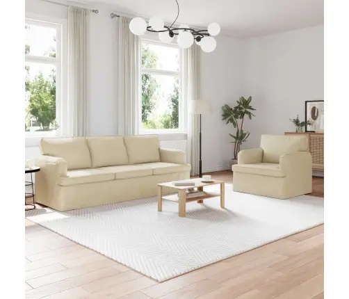 Sofa 180Cm 2 Pcs Kreminė Metalas