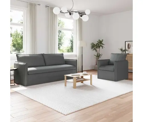 Dīvāns 180Cm 2 Pcs Tumši Pelēks Metāls Vidaxl