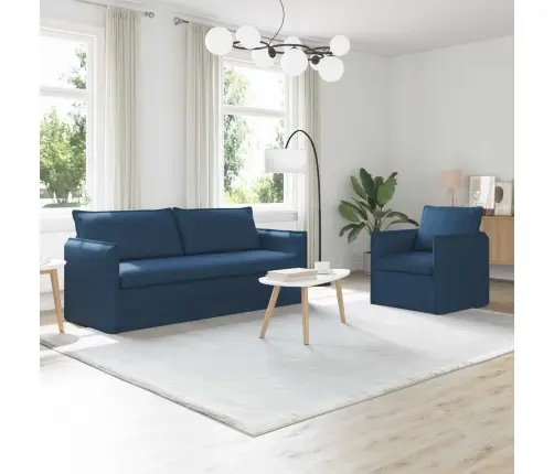 Sofa 180Cm 2 Pcs Mėlyna Metalas