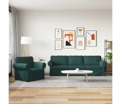 Diivan 2 Pcs Tume Rohelise