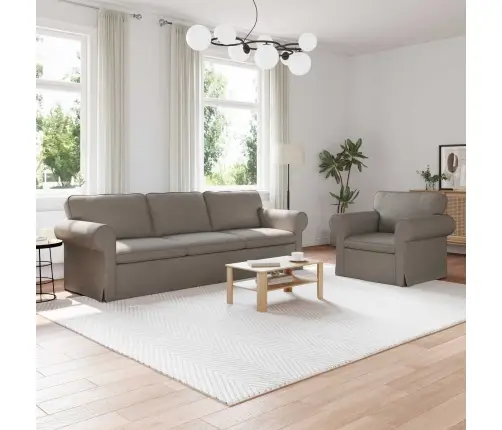 Dīvāns 2 Pcs Pelēkbrūna Vidaxl