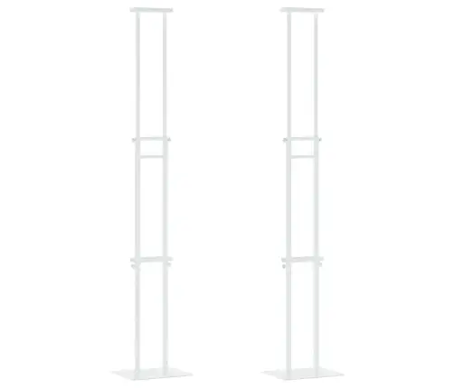 Izstāžu Stendi 2 Pcs Balts 30 X 24 X 208 Cm Dzelzs Vidaxl
