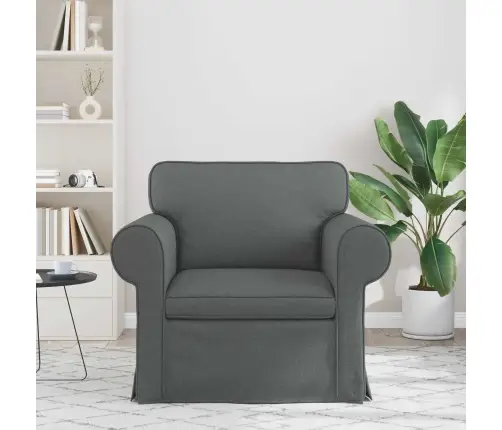 Dīvāns Tumši Pelēks 215 X 82 X 80 Cm Metāls Vidaxl