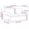 Sofa 140Cm Juoda Metalas