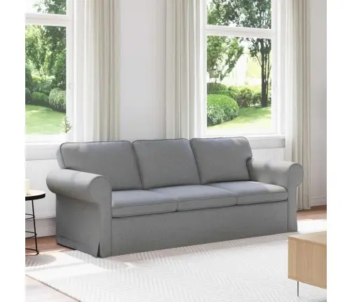 Dīvāns Gaiši Pelēks 215 X 82 X 80 Cm Metāls Vidaxl