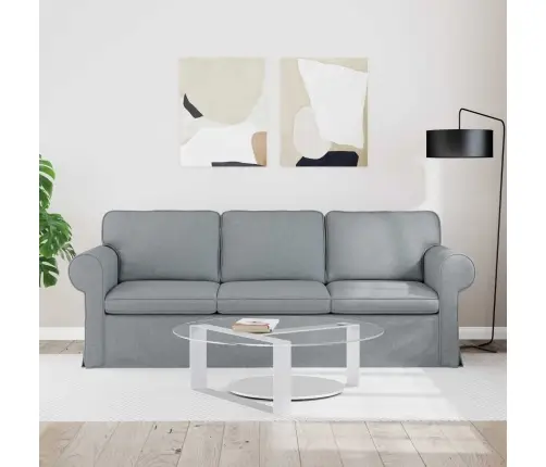 Dīvāns Gaiši Pelēks 215 X 82 X 80 Cm Metāls Vidaxl