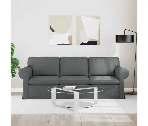 Dīvāns Tumši Pelēks 215 X 82 X 80 Cm Metāls Vidaxl