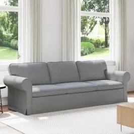 Sofa 210Cm Šviesiai Pilka Metalas