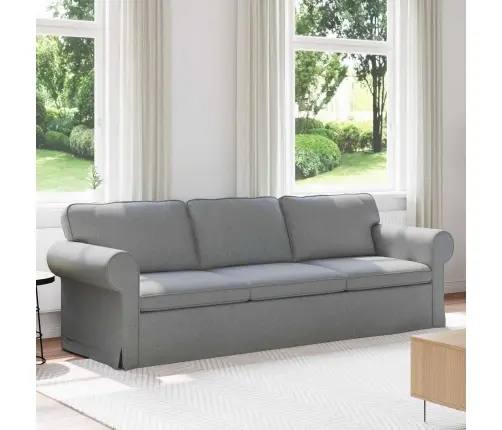 Sofa 210Cm Šviesiai Pilka Metalas