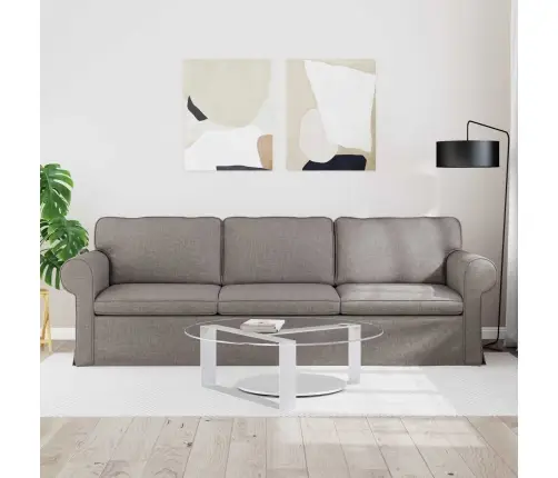 Dīvāns Pelēkbrūna 215 X 82 X 80 Cm Metāls Vidaxl