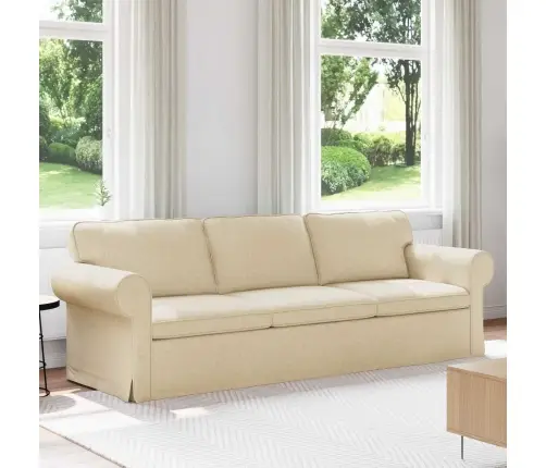 Dīvāns Krēmkrāsa 215 X 82 X 80 Cm Metāls Vidaxl