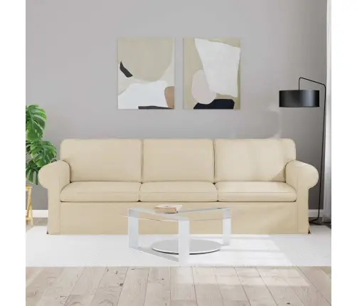 Dīvāns Krēmkrāsa 215 X 82 X 80 Cm Metāls Vidaxl