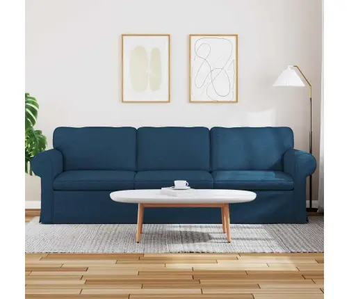 Sofa 210Cm Mėlyna Metalas