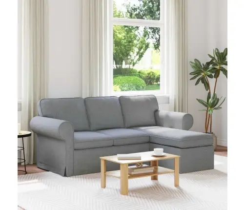 Dīvāns Gaiši Pelēks 215 X 138 X 80 Cm Metāls Vidaxl