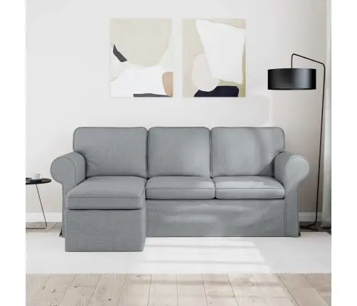 Dīvāns Gaiši Pelēks 215 X 138 X 80 Cm Metāls Vidaxl