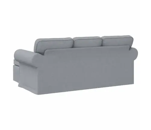 Dīvāns Gaiši Pelēks 215 X 138 X 80 Cm Metāls Vidaxl