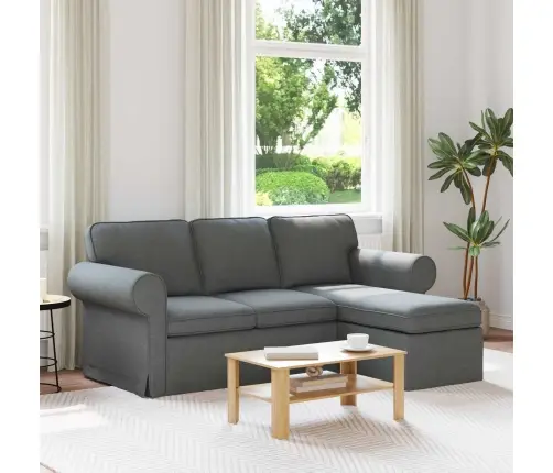 Dīvāns Tumši Pelēks 215 X 138 X 80 Cm Metāls Vidaxl