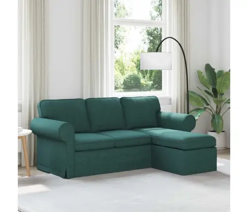 Dīvāns Tumši Zaļš 215 X 138 X 80 Cm Metāls Vidaxl