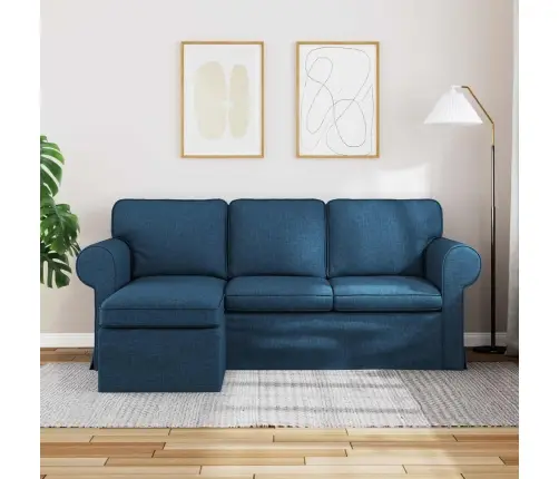 Diivan Sinine 215 X 138 X 80 Cm Kangas