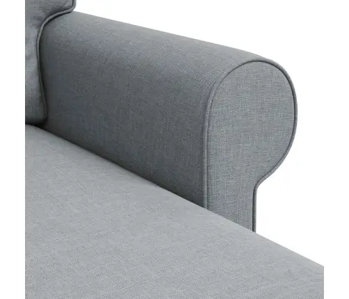 Dīvāns Gaiši Pelēks 215 X 138 X 80 Cm Metāls Vidaxl