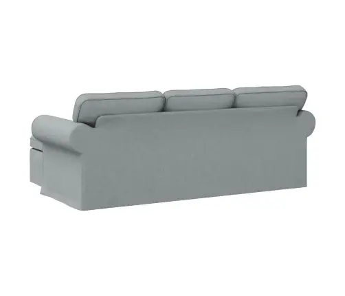 Dīvāns Gaiši Pelēks 215 X 138 X 80 Cm Metāls Vidaxl