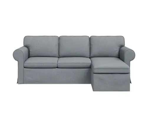 Dīvāns Gaiši Pelēks 215 X 138 X 80 Cm Metāls Vidaxl