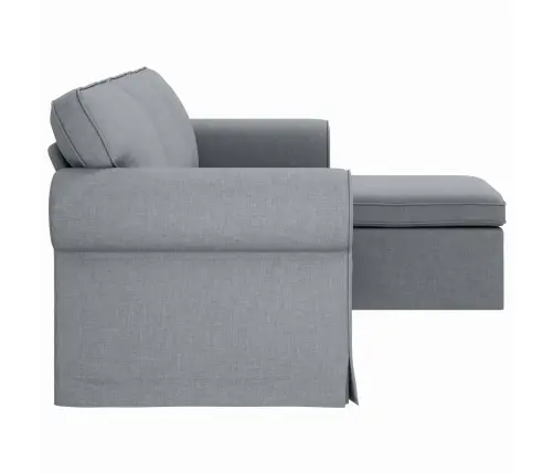 Dīvāns Gaiši Pelēks 215 X 138 X 80 Cm Metāls Vidaxl