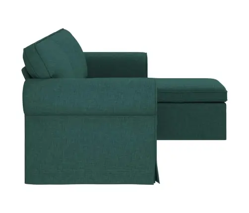 Dīvāns Tumši Zaļš 215 X 138 X 80 Cm Metāls Vidaxl