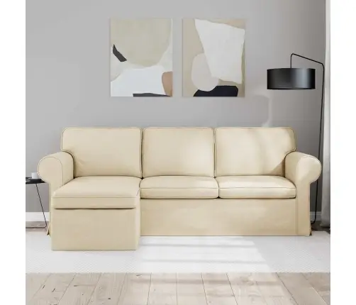 Sofa 180Cm Kreminė Metalas