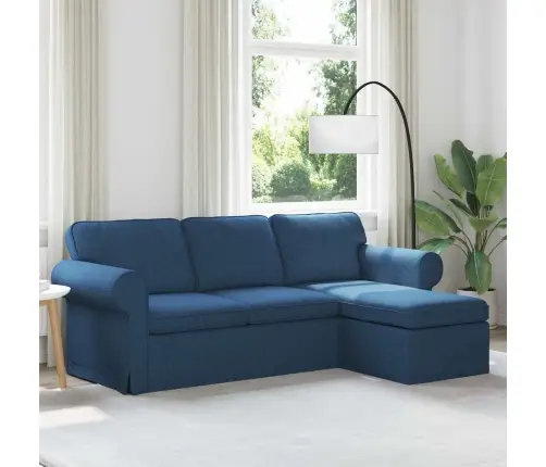 Dīvāns Zila 215 X 138 X 80 Cm Metāls Vidaxl