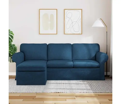 Dīvāns Zila 215 X 138 X 80 Cm Metāls Vidaxl