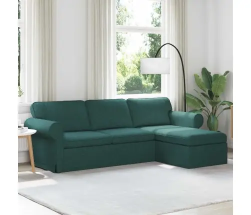 Dīvāns Tumši Zaļš 215 X 138 X 80 Cm Metāls Vidaxl