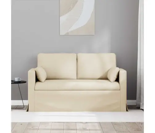 Dīvāns Krēmkrāsa 138 X 78 X 80 Cm Metāls Vidaxl