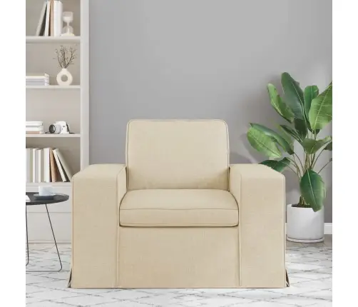 Dīvāns Krēmkrāsa 102 X 80 X 82 Cm Metāls Vidaxl