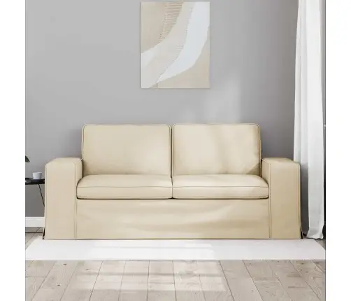 Dīvāns Krēmkrāsa 182 X 80 X 82 Cm Metāls Vidaxl