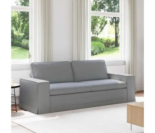 Dīvāns Gaiši Pelēks 222 X 80 X 82 Cm Metāls Vidaxl