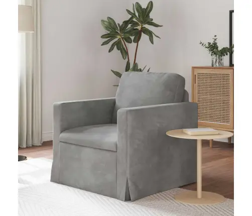 Sofa Šviesiai Pilka 78 X 78 X 80 Cm Aksomas