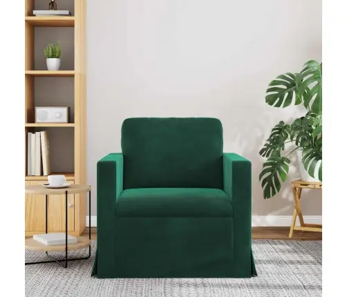 Dīvāns Tumši Zaļš Vidaxl