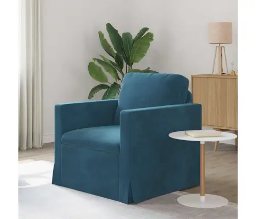 Diivan Sinine 78 X 78 X 80 Cm Samet