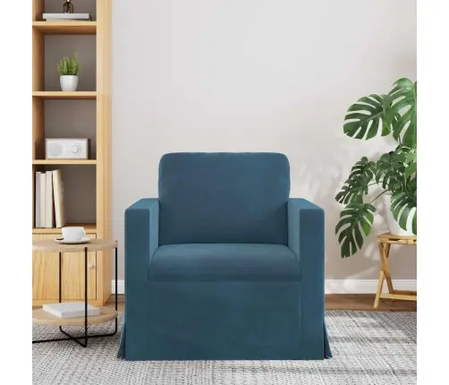 Diivan Sinine 78 X 78 X 80 Cm Samet