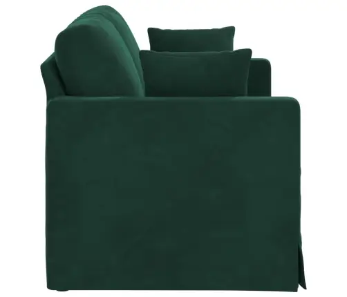 Dīvāns Tumši Zaļš Vidaxl