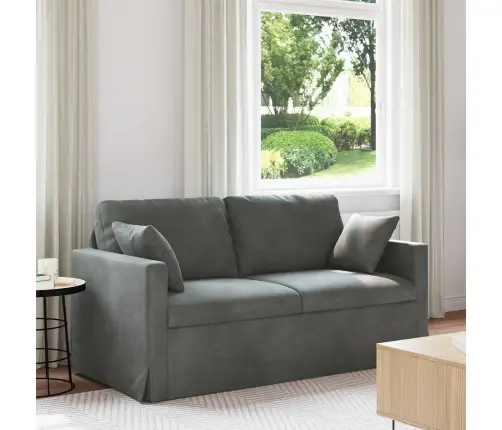 Sofa Tamsiai Pilka 158 X 78 X 80 Cm Aksomas