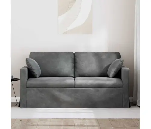 Sofa Tamsiai Pilka 158 X 78 X 80 Cm Aksomas
