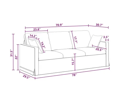 Dīvāns Tumši Pelēks Vidaxl
