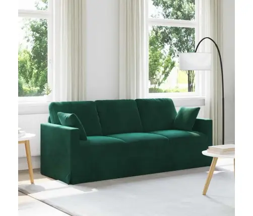 Sofa Tamsiai Žalia 198 X 78 X 80 Cm Aksomas