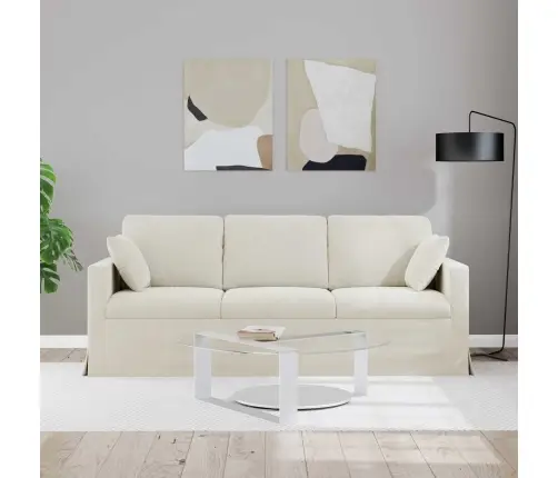 Sofa Kreminė 198 X 78 X 80 Cm Aksomas