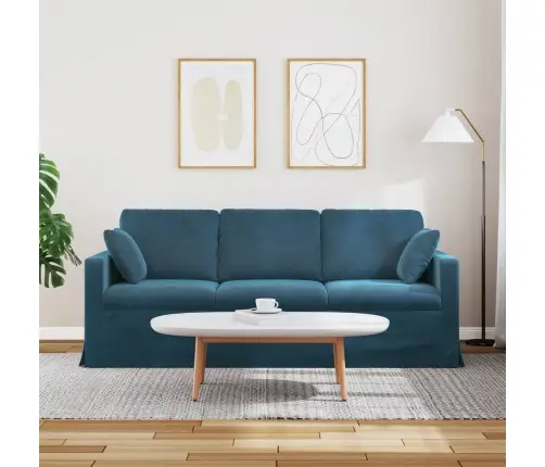 Sofa Mėlyna 198 X 78 X 80 Cm Aksomas